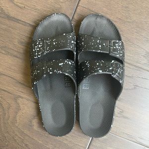 Freedom Moses Black Splatter Sandals